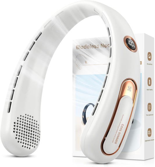 Hands-Free Bladeless Neck Fan for Portable Cooling
