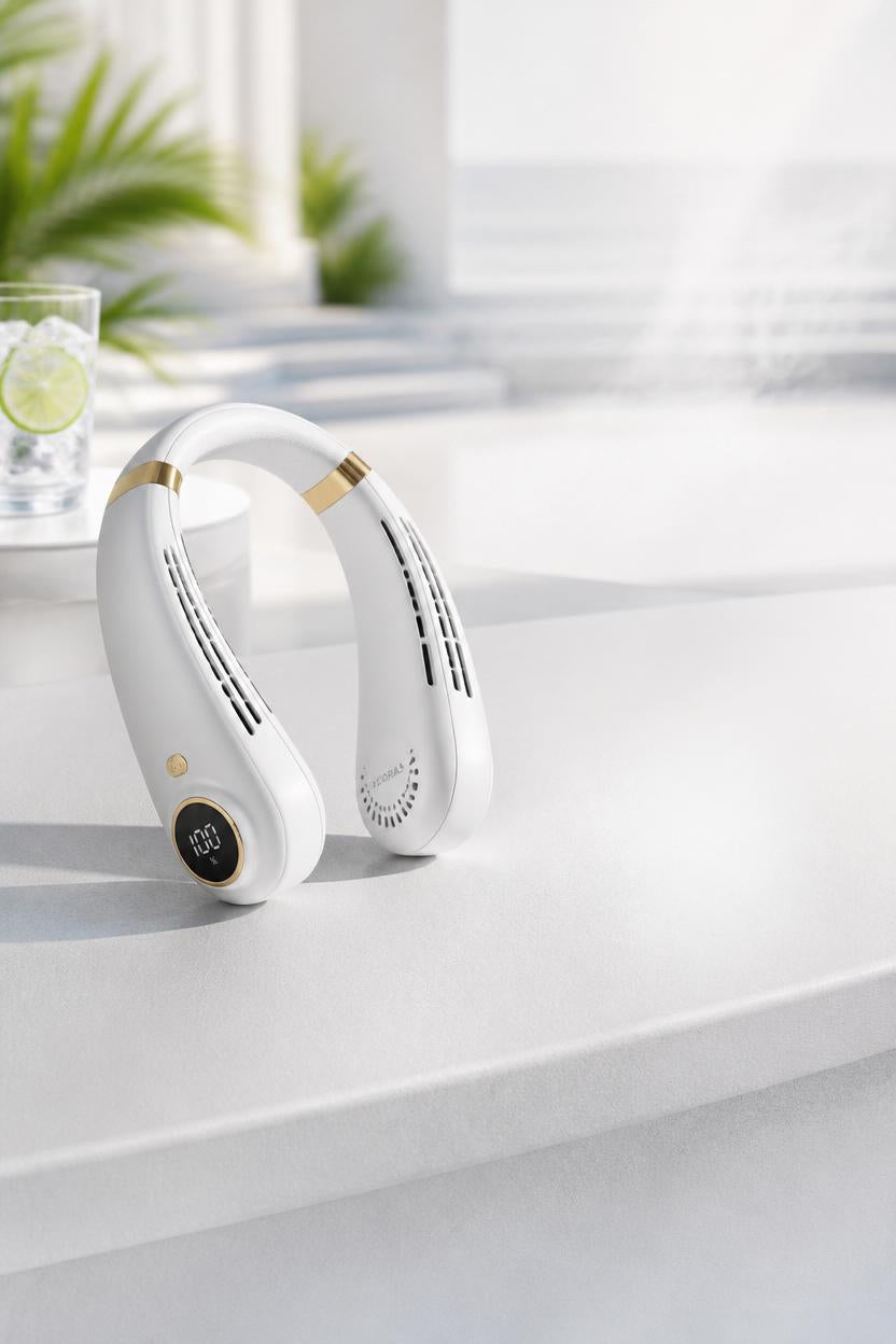 Hands-Free Bladeless Neck Fan for Portable Cooling