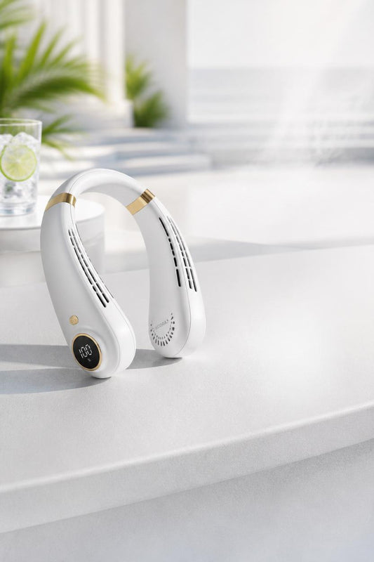 Hands-Free Bladeless Neck Fan for Portable Cooling